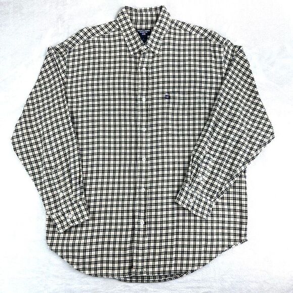 Ralph Lauren Jeans Co Shirt Mens Large Yellow‎ Black Plaid Flannel Button Up - Picture 1 of 7